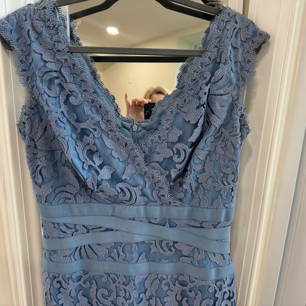 Beautifully Detailed Tadashi Shoji Semi Formal Dress. 17” p2p and 37” length.